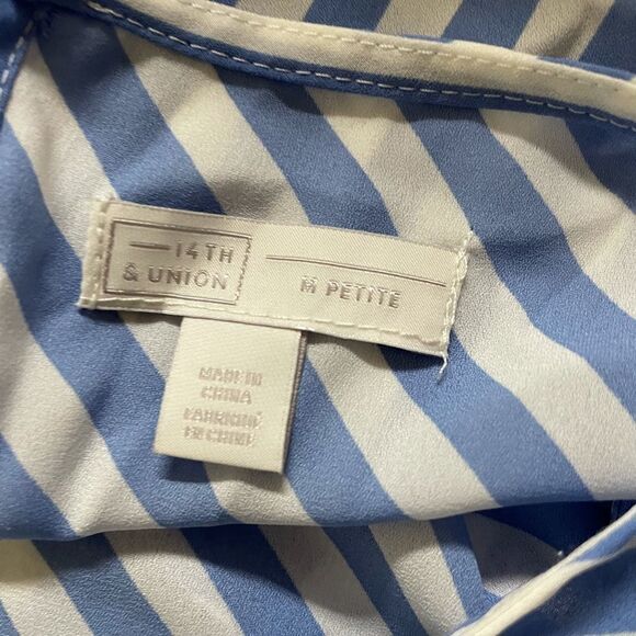 14th and Union blue and white striped blouse - Picture 5 of 8